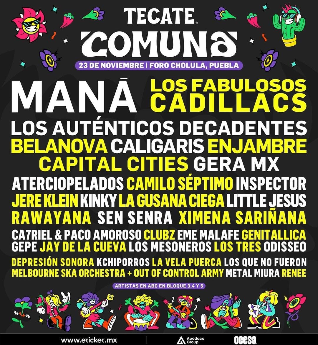Tecate Comuna 2024: El festival que cierra el año con Belanova, Capital Cities, Los Fabulosos Cadillacs, y experiencias cerveceras únicas